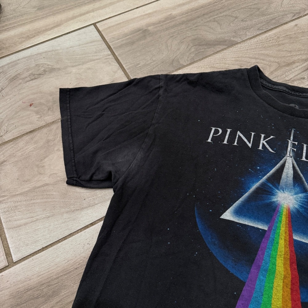 Liquid Blue Pink Floyd Dark Side of the Moon T-Shirt Mens L Black Graphic Rock - Picture 6 of 8
